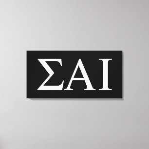 Impressão Em Tela Letras Gregas Sigma Alpha Iota