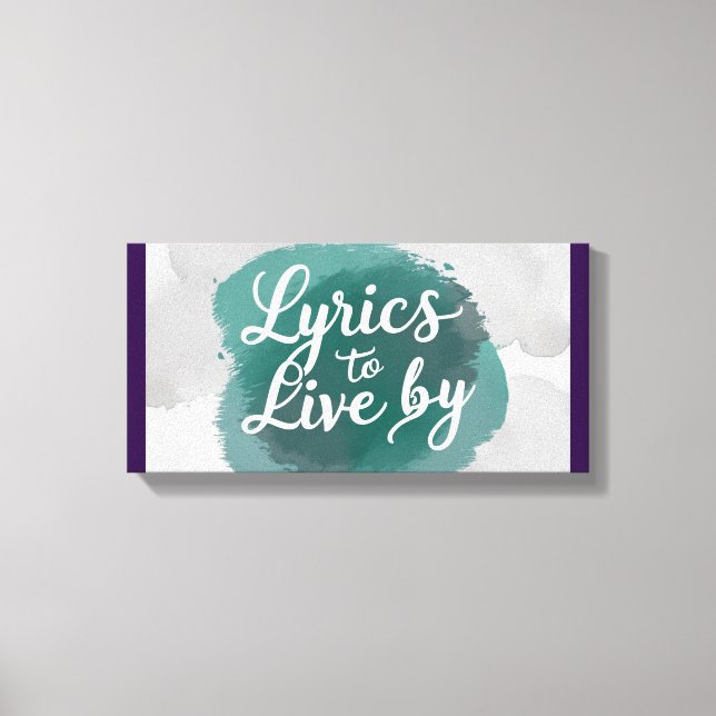 Impressão Em Tela Letras Para Viver 2 (Frente)