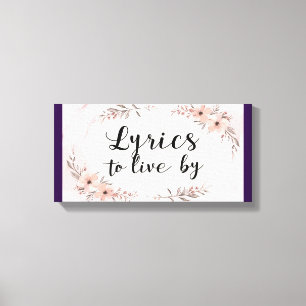 Impressão Em Tela Letras Para Viver Por