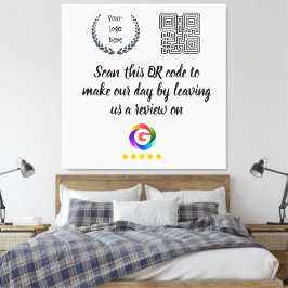 Impressão Em Tela Letreiro de mesa do Google Reviews | Placas de QR 