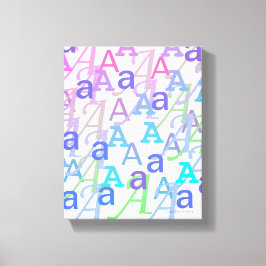 Impressão Em Tela Letter Confetti "A"
