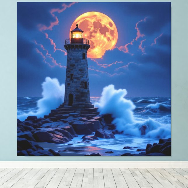 Impressão Em Tela Leuchtturm am Rande der Welt (Insitu(piso de madeira))