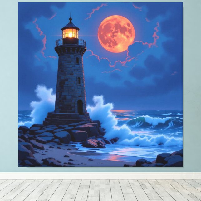 Impressão Em Tela Leuchtturm am Rande der Welt (Insitu(piso de madeira))