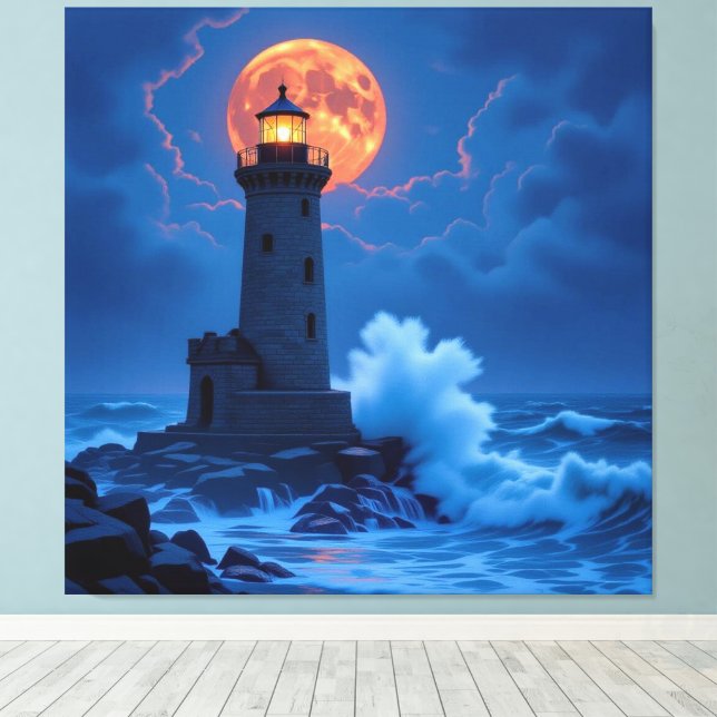 Impressão Em Tela Leuchtturm am Rande der Welt (Insitu(piso de madeira))