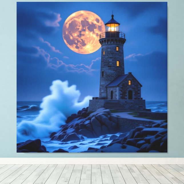 Impressão Em Tela Leuchtturm am Rande der Welt (Insitu(piso de madeira))