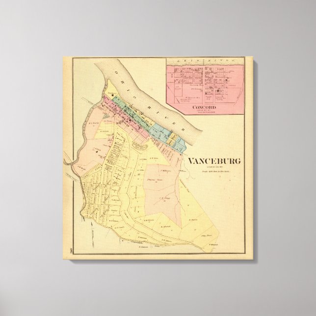 Impressão Em Tela Lewis County, Kentucky (Frente)