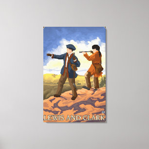 Impressão Em Tela Lewis e Clark que exploram o oeste