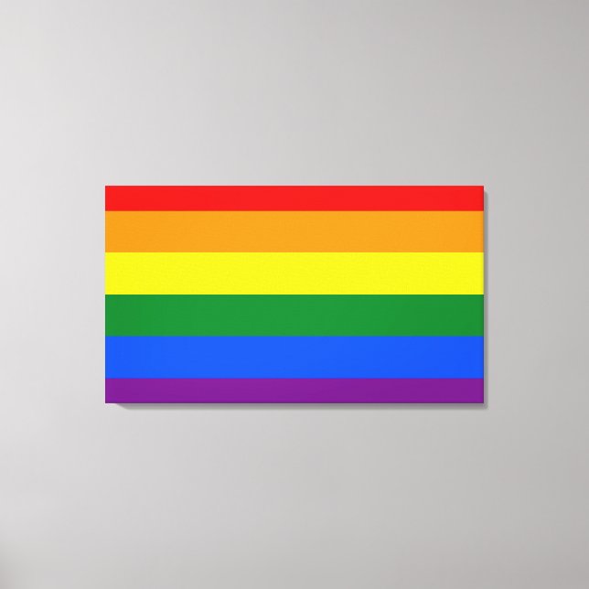 Impressão Em Tela LGBT Marca arco-íris (Frente)