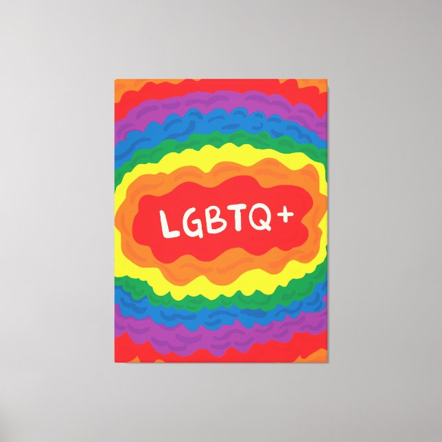 Impressão Em Tela LGBT+orgulho. rainha, cor do arco-íris. (Frente)