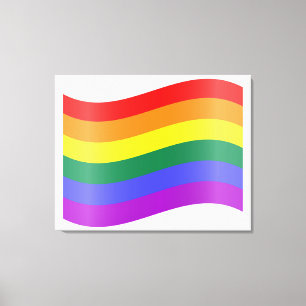 Impressão Em Tela Lgbtq Rainbow