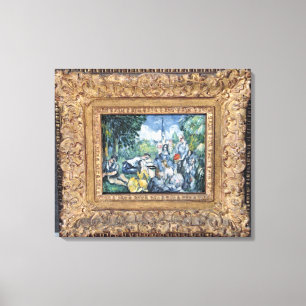 Impressão Em Tela L'herbe do sur do Dejeuner de Paul Cezanne ,