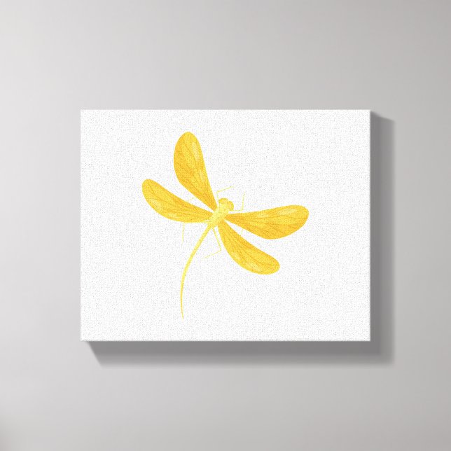 Impressão Em Tela libélula amarela (Frente)