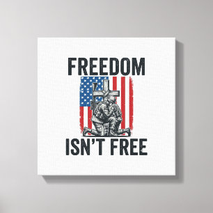 Impressão Em Tela Liberdade Não É Grátis Memorial Patriótico ao Sold