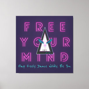 Impressão Em Tela Liberte A Sua Mente Flamingo Inspo Poster