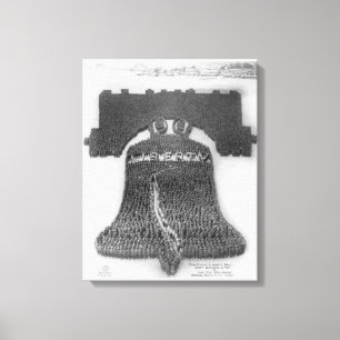 Impressão Em Tela Liberty Bell humano no acampamento/impressão de