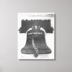 Impressão Em Tela Liberty Bell humano no acampamento/impressão de