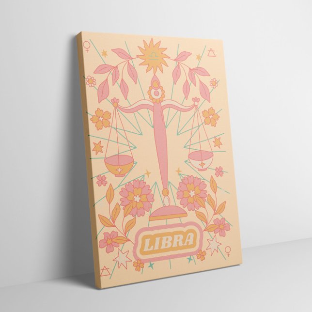 Impressão Em Tela Libra Celestial Zodiac Pastel Sonha Artes Murais (Criador carregado)
