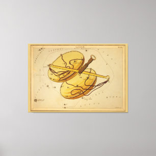 Impressão Em Tela Libra - Sinal de Vintage da Imagem Zodiac