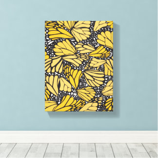 Impressão Em Tela Lienzo estampado mariposa monarca