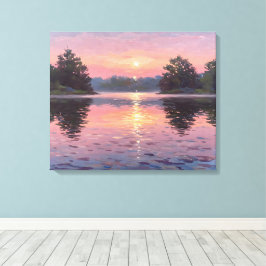 Impressão Em Tela Lienzo Lake During Dusk