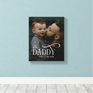 Impressão Em Tela Lienzo Personalizado com Foto do Melhor Papai do M