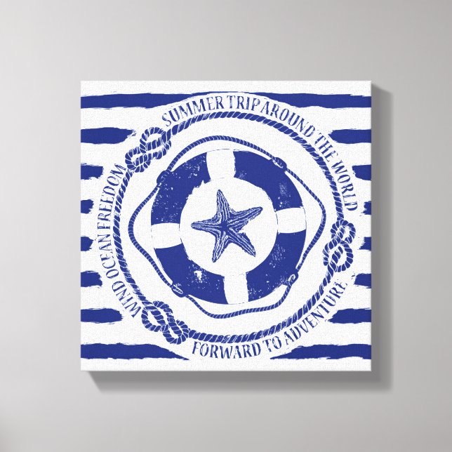 Impressão Em Tela Lifebuoé e Starfish (Frente)