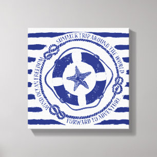 Impressão Em Tela Lifebuoy e estrela do mar