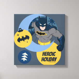 Impressão Em Tela Liga da Justiça Batman Holiday Bauble