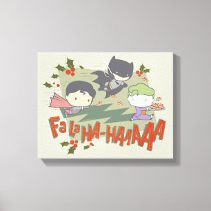 Impressão Em Tela Liga da Justiça Chibi Holiday Cookie Chase