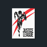 Impressão Em Tela Liga da Justiça | Flash executando o Noir Pop Art<br><div class="desc">Veja este desenho estilizado preto-e-branco do The Flash da Liga da Justiça enquanto ele corre em alta velocidade. Este gráfico inspirado na pop é acentuado por traços vermelhos atrás do Flash.</div>