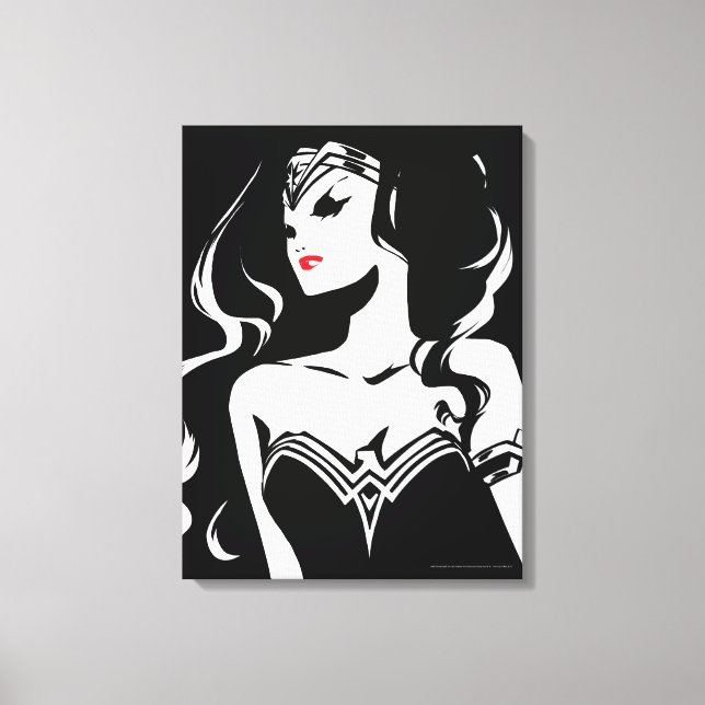 Impressão Em Tela Liga da Justiça | Mulher Maravilha Noir Pop Art (Frente)
