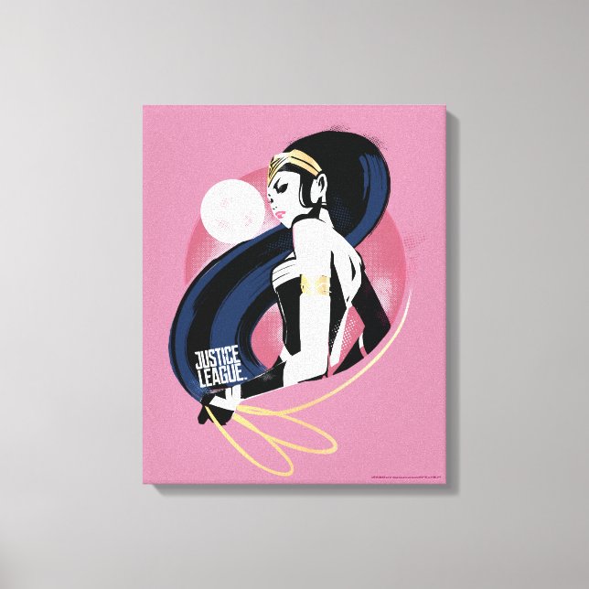 Impressão Em Tela Liga da Justiça | Wonder Profile Pop Art (Frente)