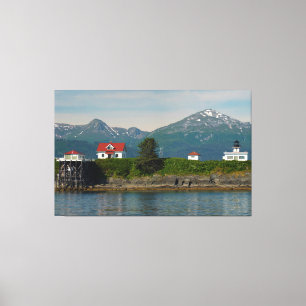 Impressão Em Tela Lighthouse de Retreat Point em Juneau, Alasca