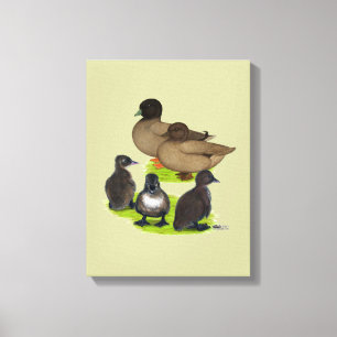 Impressão Em Tela Ligue para a família Duck Khaki