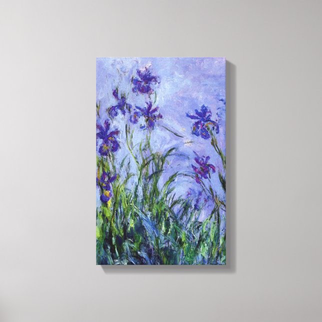 Impressão Em Tela Lilac Irises Claude Monet Fine Art (Frente)