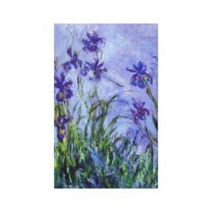 Impressão Em Tela Lilac Irises Claude Monet Fine Art