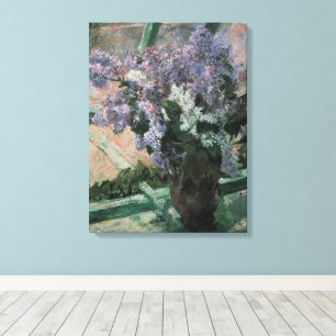 Impressão Em Tela Lilases numa Janela por Mary Cassatt, Arte Antiga