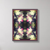 Lily Flowers Abstrato Parcial Preto E Branco