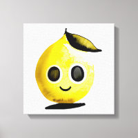 Limão Emoji Desenhado À Mão - Impressão De Tela Es
