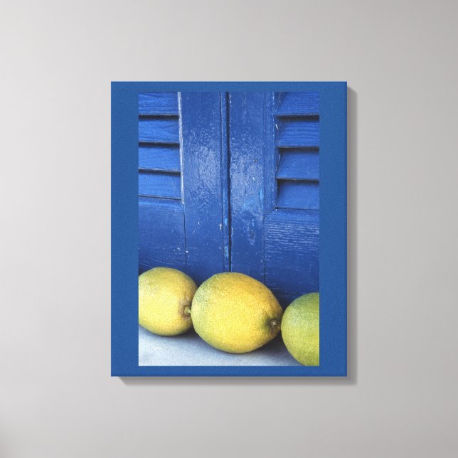 Impressão Em Tela Limões azuis (Frente)