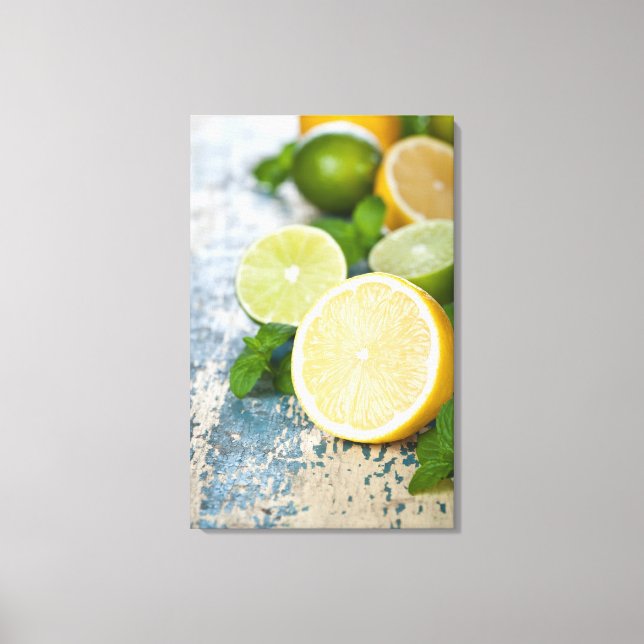 Impressão Em Tela Limões E Limões Com Casa Fresca (Frente)