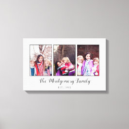Impressão Em Tela Linda Colagem de Fotos da Família