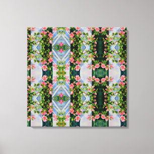 Impressão Em Tela Linda cor-de-água das rosas vermelhas cor-de-rosa-