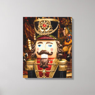 Impressão Em Tela Linda Figura de Noz Nutcracker Quadro de Natal