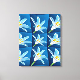 Impressão Em Tela Linda Lily Branca Padrão