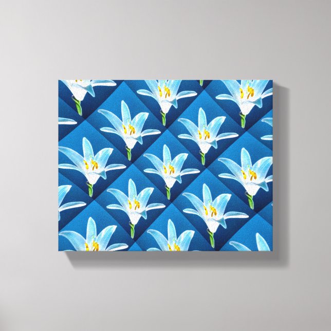 Impressão Em Tela Linda Lily Branca Padrão (Frente)