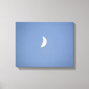 Impressão Em Tela Linda Lua Crescente Crescendo em Tela Diurna
