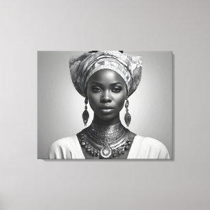 Impressão Em Tela Linda mulher africana