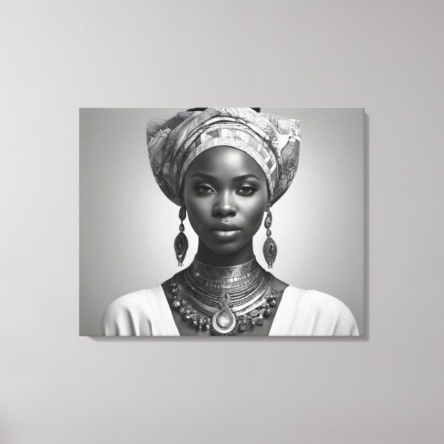 Impressão Em Tela Linda mulher africana (Frente)