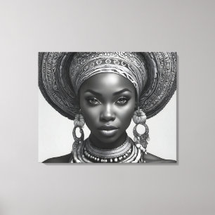 Impressão Em Tela Linda mulher africana
